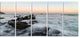 "Bay of Biscay White Waves Hitting Beach" Seascape Wall Art, 5 Panels, 60"x28"