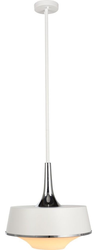 Nuevo Living Harper Lighting Pendant, White Steel Metal