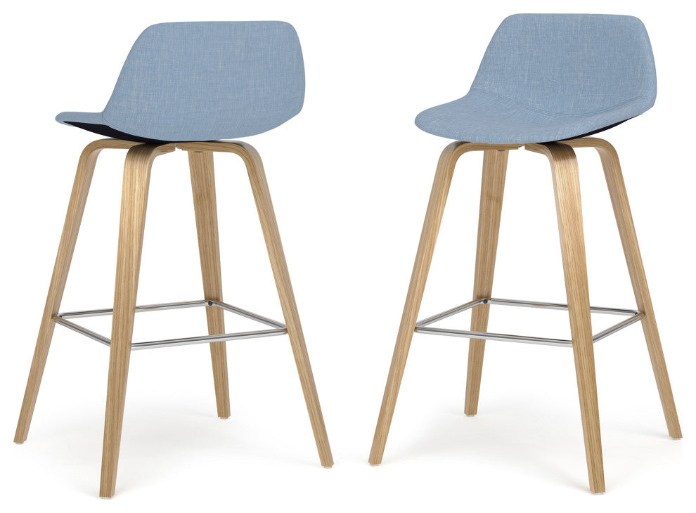 Randolph Bentwood Counter Height Stools, Set of 2, Denim Blue