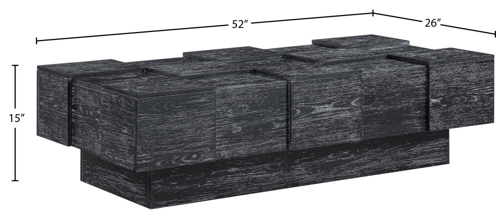 Anzio Oak Veneer Coffee Table, Black
