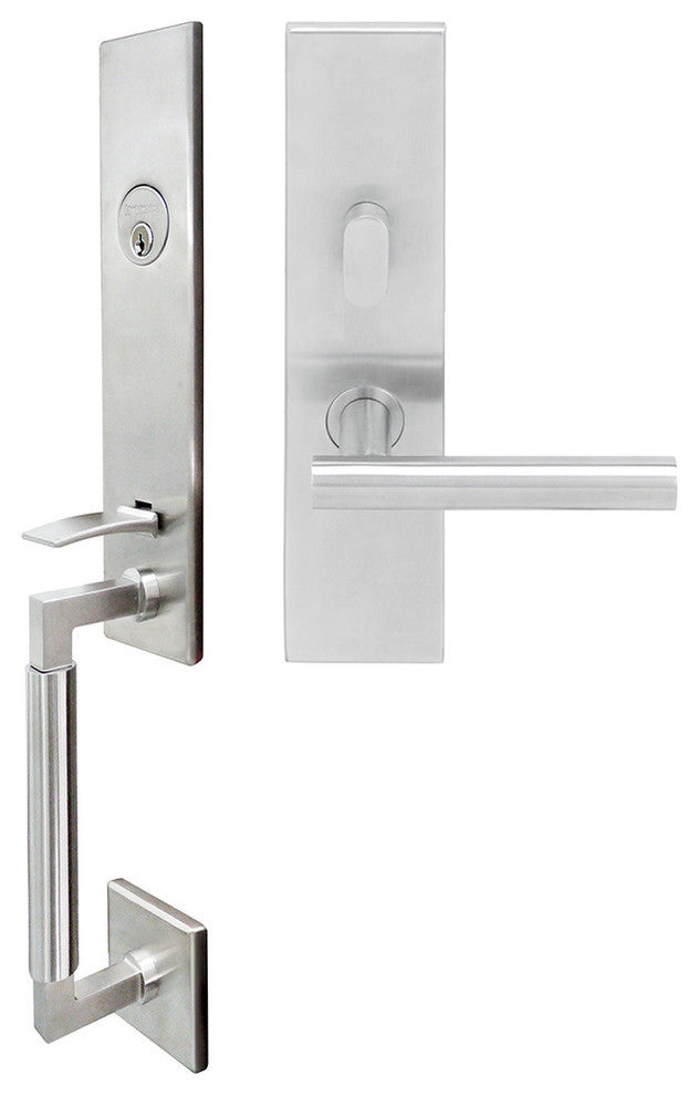 Copenhagen Lever, Mortise Entry Handleset, Right Hand, Satin Stainless Steel