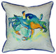 Pair of Betsy Drake Orange Crab Large Indoor/Outdoor Pillows 18x18