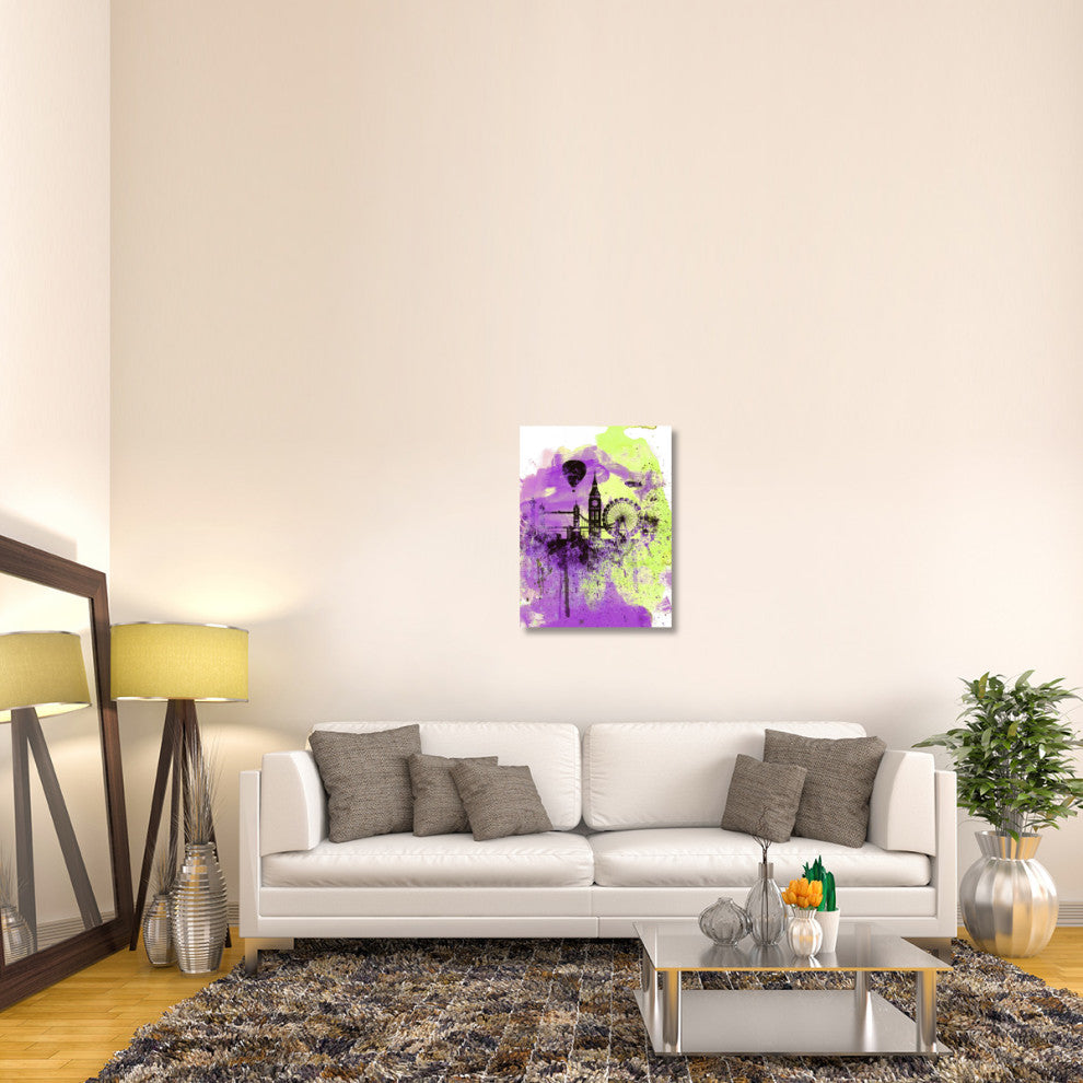 "London Watercolor Skyline 1" Fine Art Print