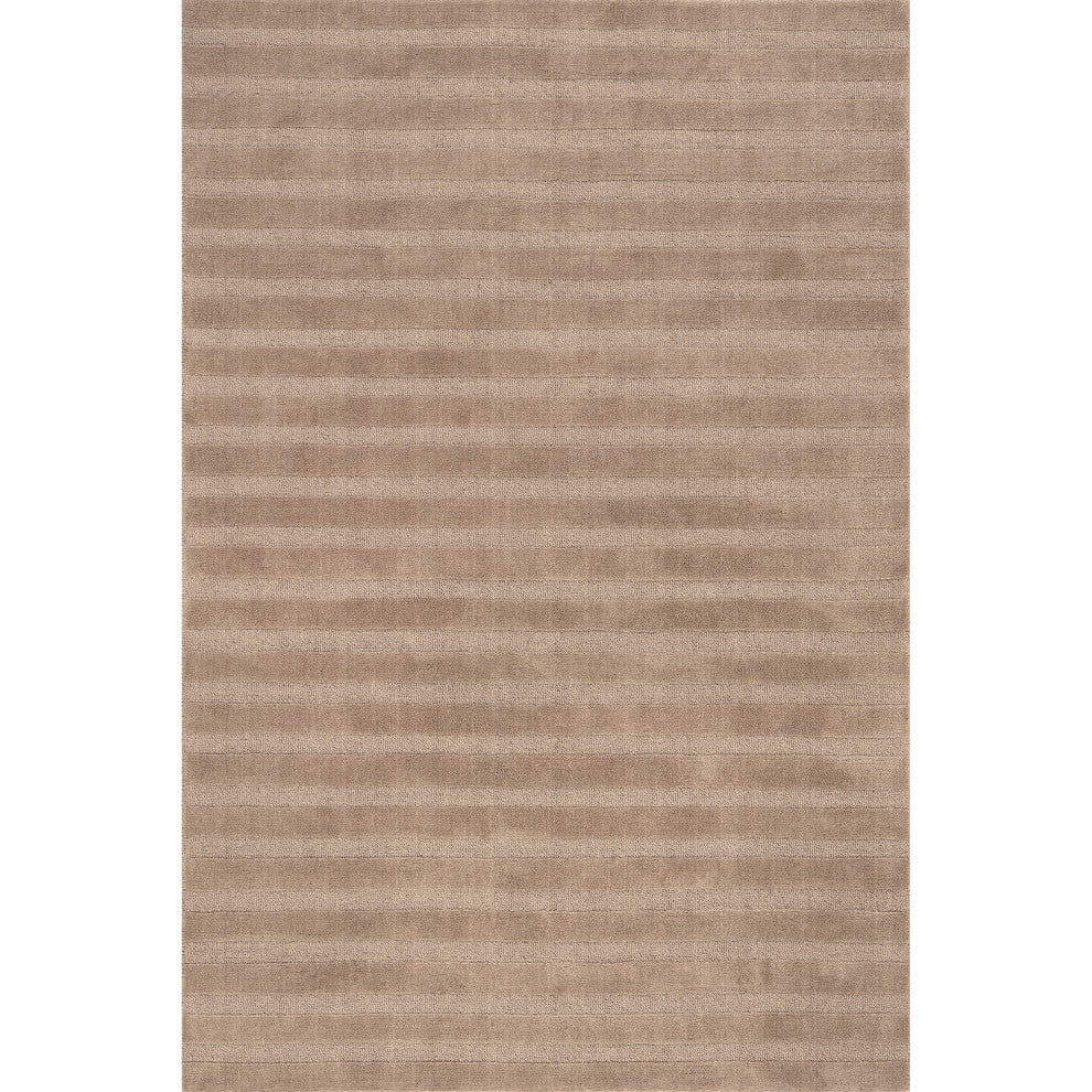 Vestry Striped Wool Area Rug, Brown 9' x 12'