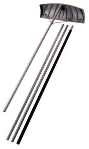Suncast SRR2100 Telescoping Snow Roof Rake with 24"x7" Curved Blade, 21'