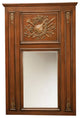 Folkston Wooden Trumeau Accent Mirror, Brown