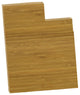 State Shaped Cutting Boards, Amber Bamboo, Utah