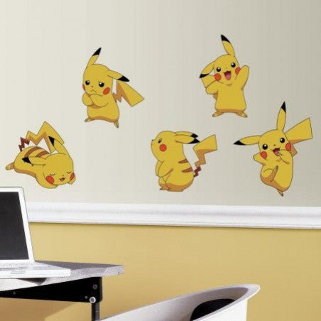 Pokemon Pikachu Peel and Stick Wall Decals, 12-Piece