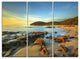 "Sunset in Cala Violina Bay" Metal Wall Art, 3 Panels, 36"x28"