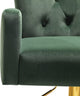 Velvet Bar Stools Chairs With Adjustable Height set of 2, Green