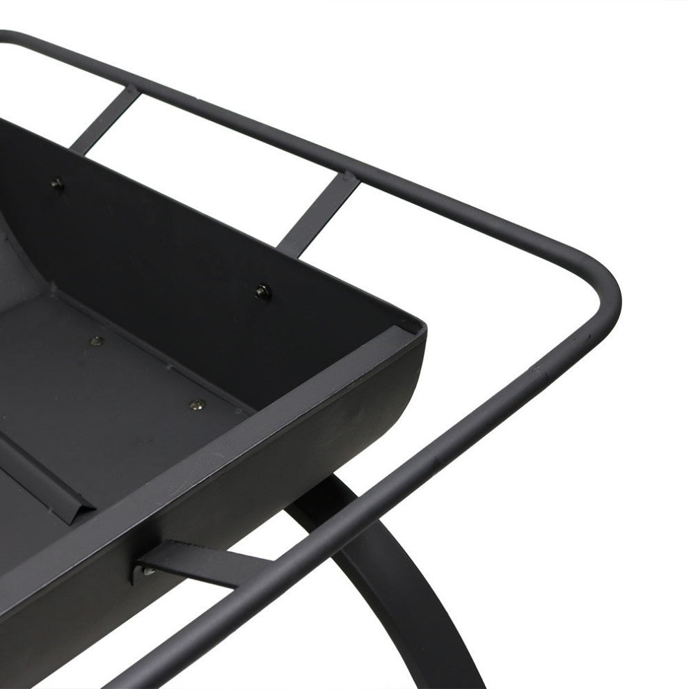 Sunnydaze Northland Grill Fire Pit With Spark Screen and Vinyl Cover, 36"