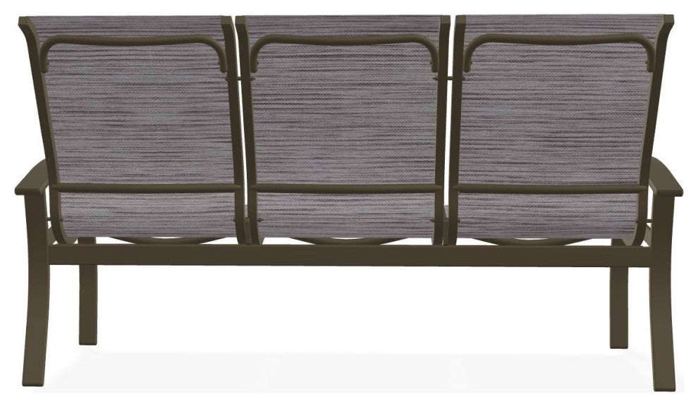 Belle Isle Sling 3-Seat Outdoor Sofa, Fossil/Beachwood