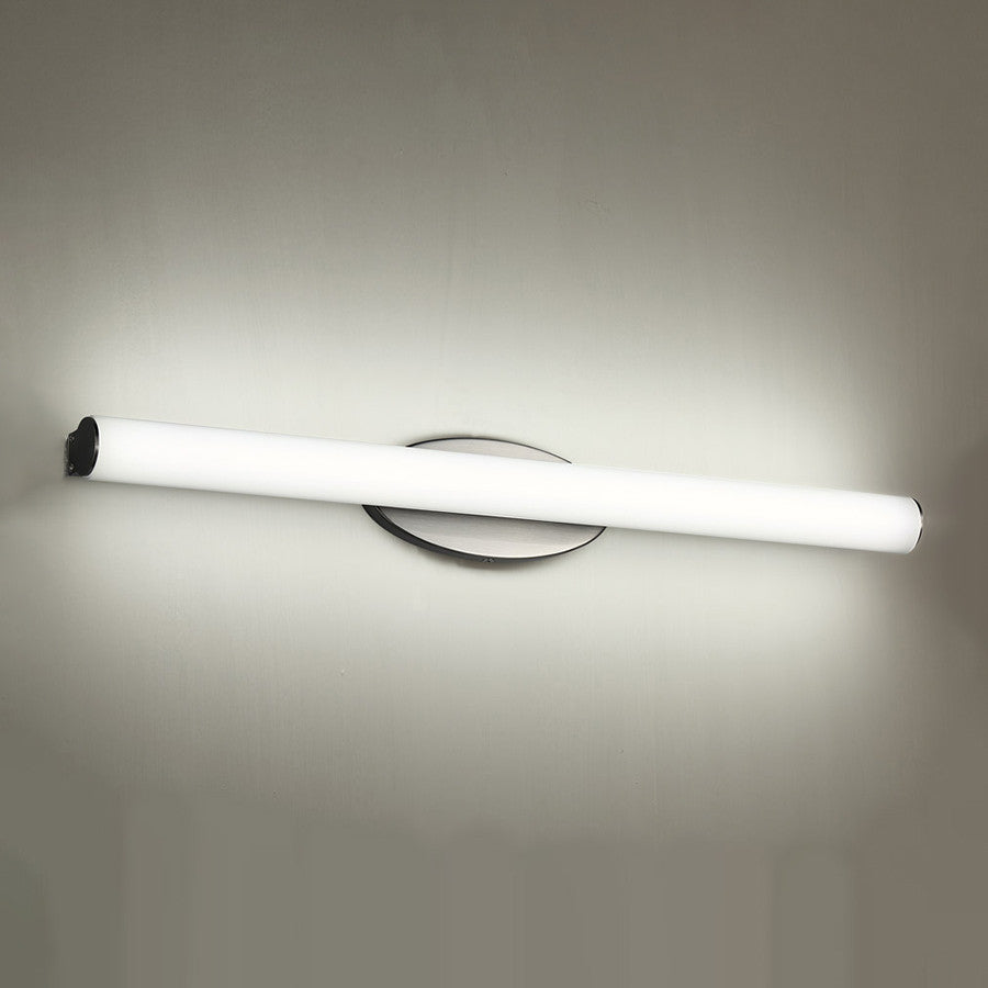 Mini Loft LED Bathroom Vanity and Wall-Light 3000K, Brushed Nickel, 24"