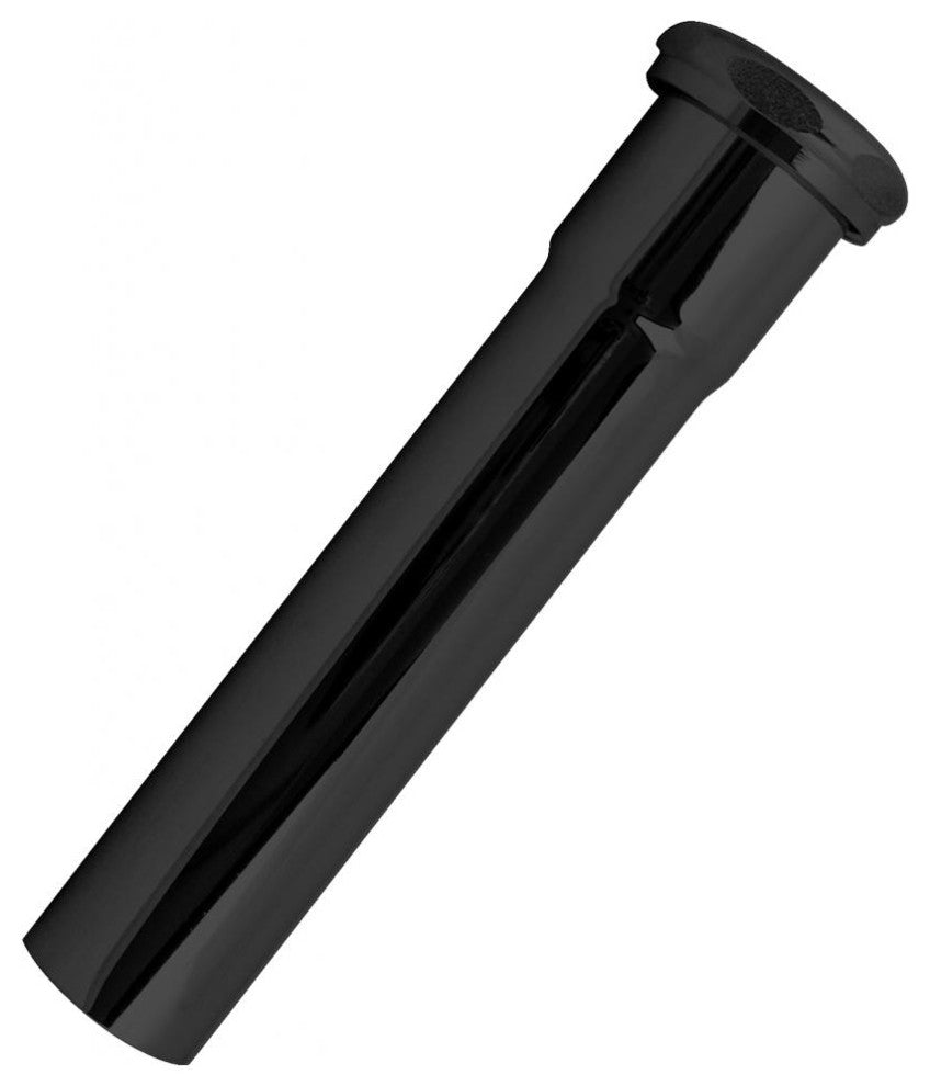 1.5" Od X 8" Slip Joint Extension Tube In Powder Coated Flat Black