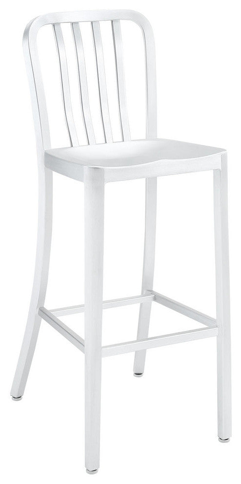 Modern Contemporary Dining Kitchen Bar Stool Silver