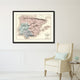 Spain Portugal Vintage Antique Map Wall Art, 16"x21"