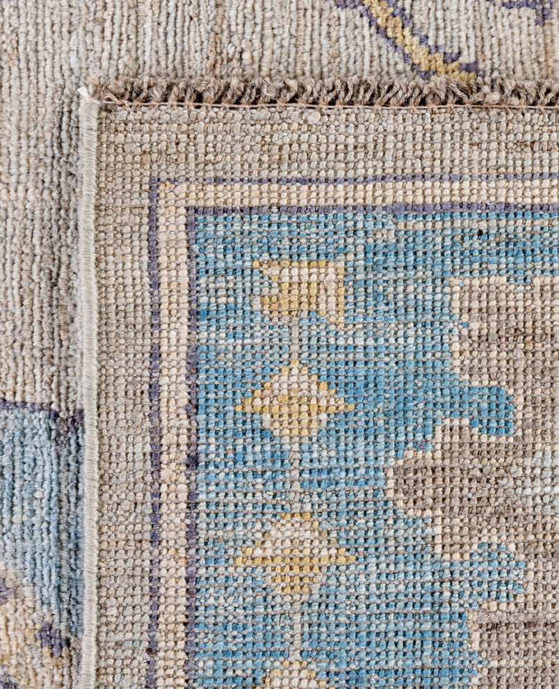 Oushak One-of-a-Kind Hand-Knotted Area Rug Light Gray, 9'0" x 11'7"