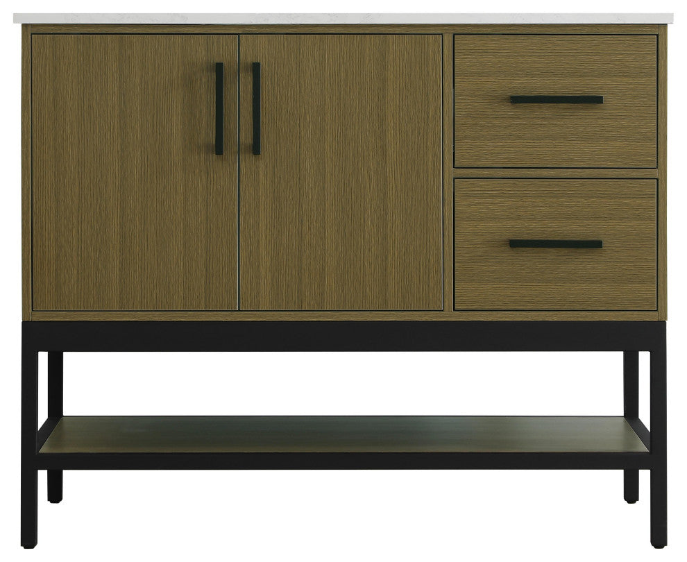Home Living 42" Single Bathroom Vanity, Chestnut Brown