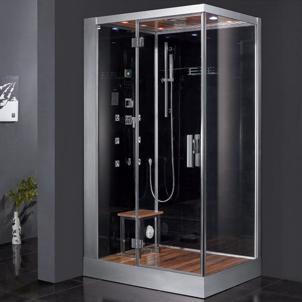 Platinum DZ959F8-BLK-L Black Steam Shower, Black, Left Shower
