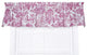Ellis Curtain Victoria Park Toile 70"x15" Tailored Valance, Red