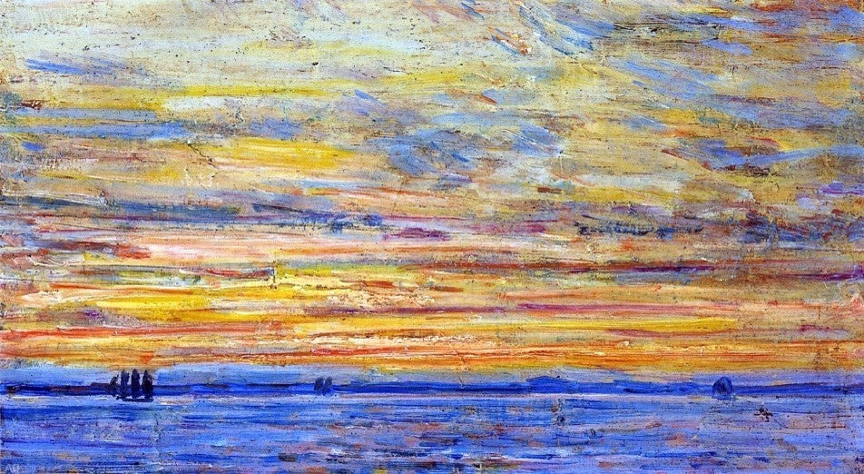 Frederick Childe Hassam Evening Premium Canvas Print