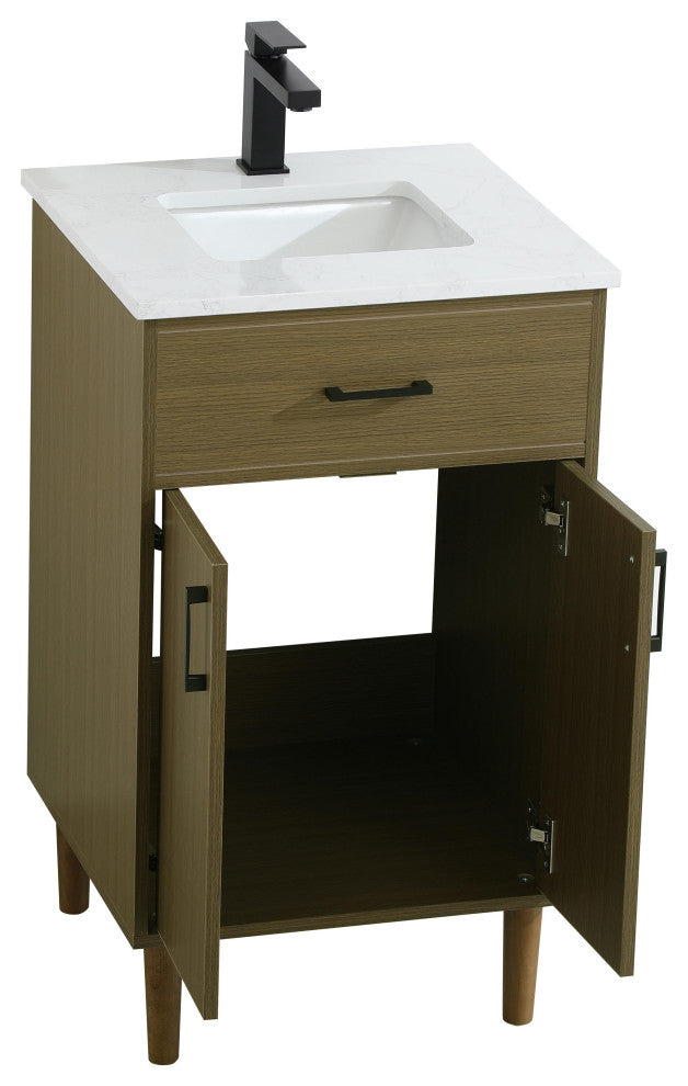 Home Living 20" Single Bathroom Vanity, Chestnut Brown