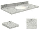 Quartz 49"x22" Vanity Top, Single Faucet Hole, Winter Wonder, White Bowl