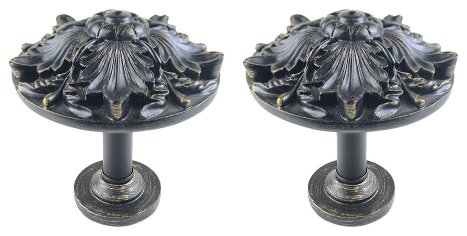 Urbanest Set of 2 Large Brittany Drapery Holdback Medallion, Burnt Gold