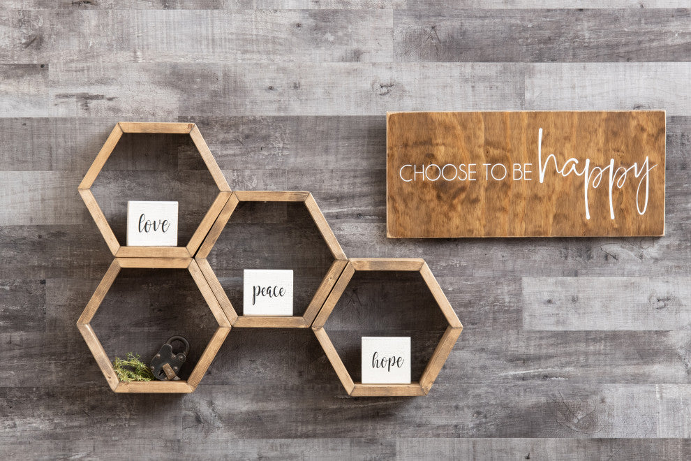 E-Z Wall Peel and Press Driftwood Wall Planks