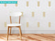 Four Triangle Arrow Fabric Wall Decals, Set of 32, Beige