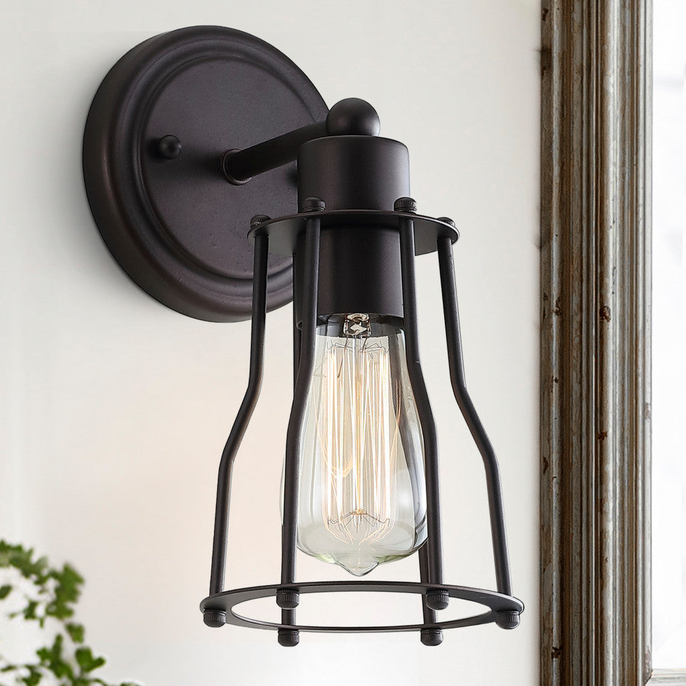 Evelyn Metal Vanity Light, Oil Rubbed Bronze, 1-Light