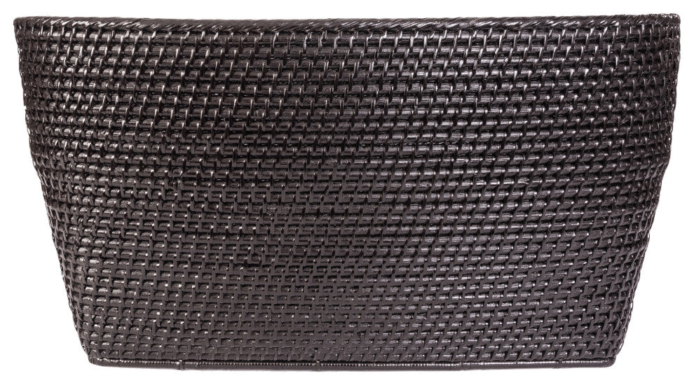 Saboga Home Family Basket With Cutout Handle, Tudor Black, 24"x20"x13"