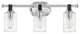 Halstead Three Light Vanity in Chrome