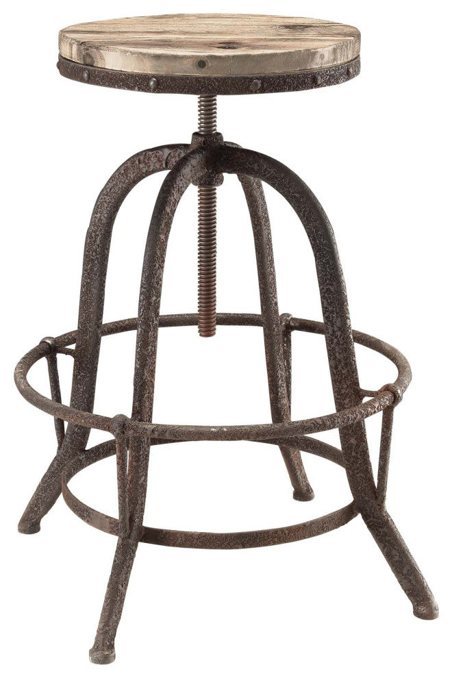 Modern Brown Collect Wood Top Bar Stool