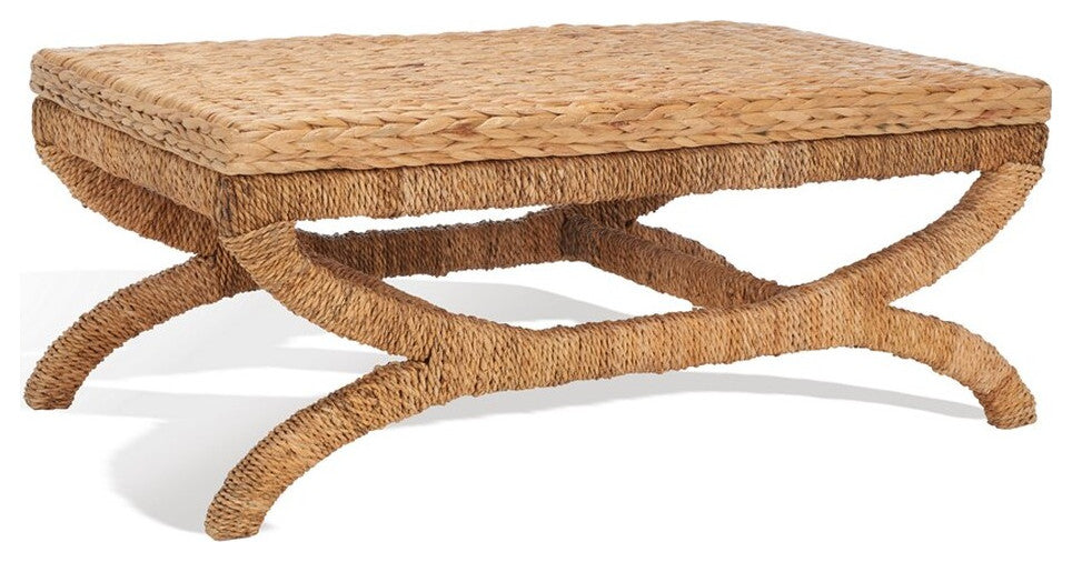 Safavieh Caycee Waterhyacinth Coffee Table Natural