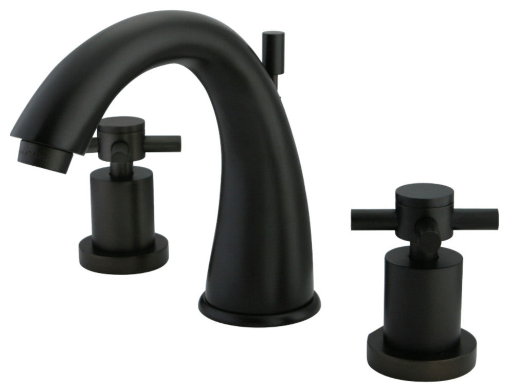 Kingston Brass Widespread Bathroom Faucet With Brass Pop-Up, Oil Rubbed Bronze