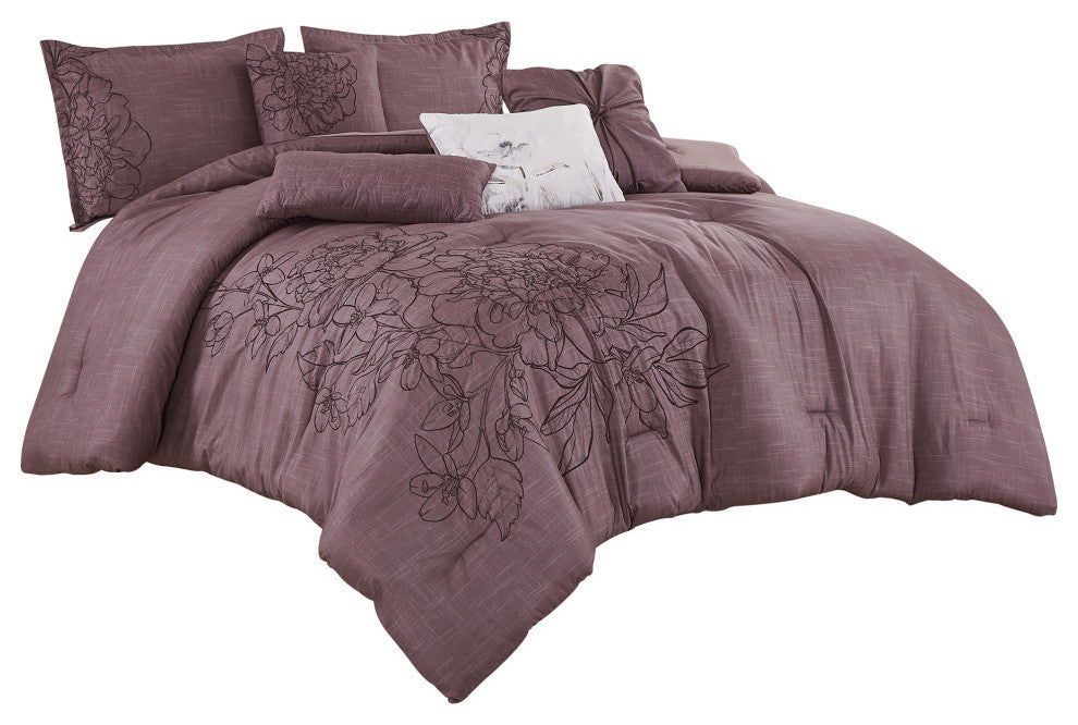 Keeya 7-Piece Comforter Set, Queen