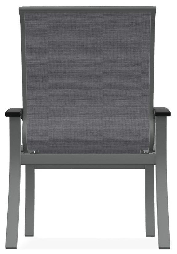 Belle Isle Sling Outdoor Dining Chair, Augustine Pewter/Graphite