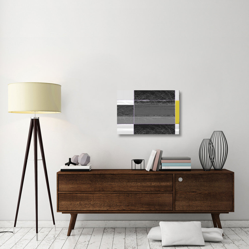 "Abstract Grey And Yellow" Fine Art Print