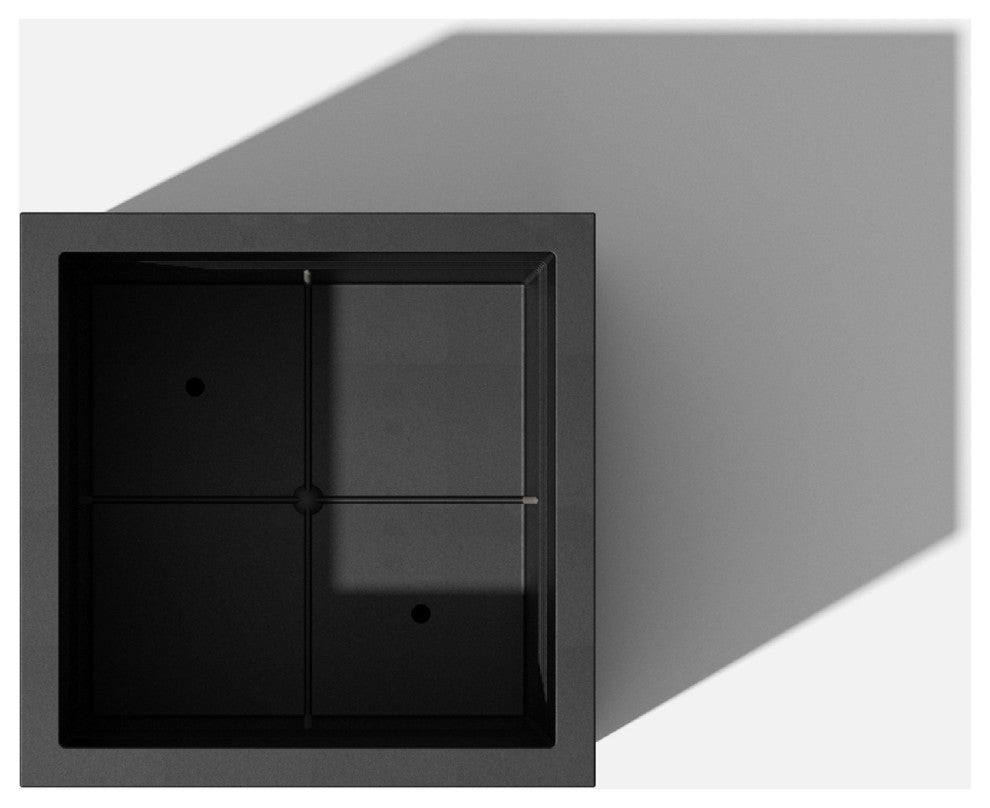 Veradek Block Series Cube Planter, Black, Medium