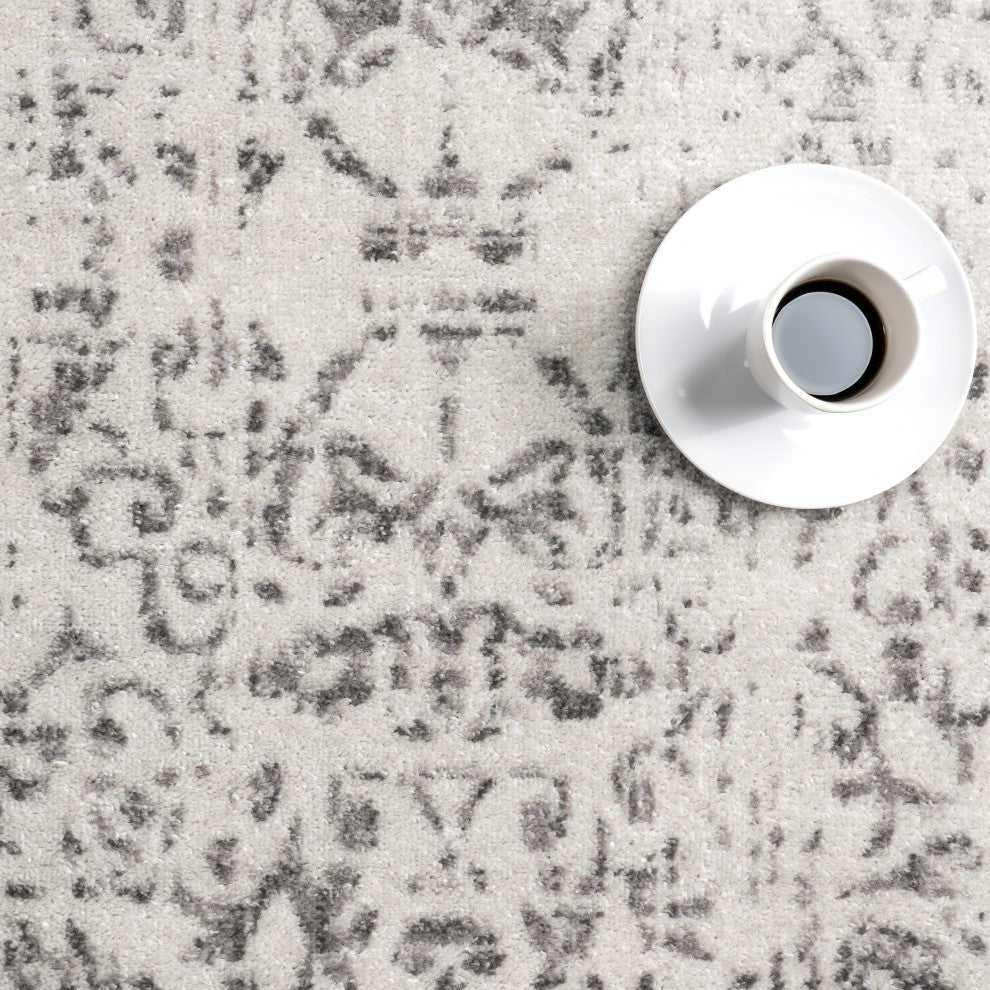 Nuloom Ring Around The Rosette Area Rug, Grey 5'x8'