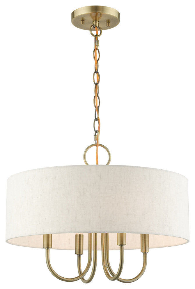 Antique Brass Transitional, Pendant Chandelier