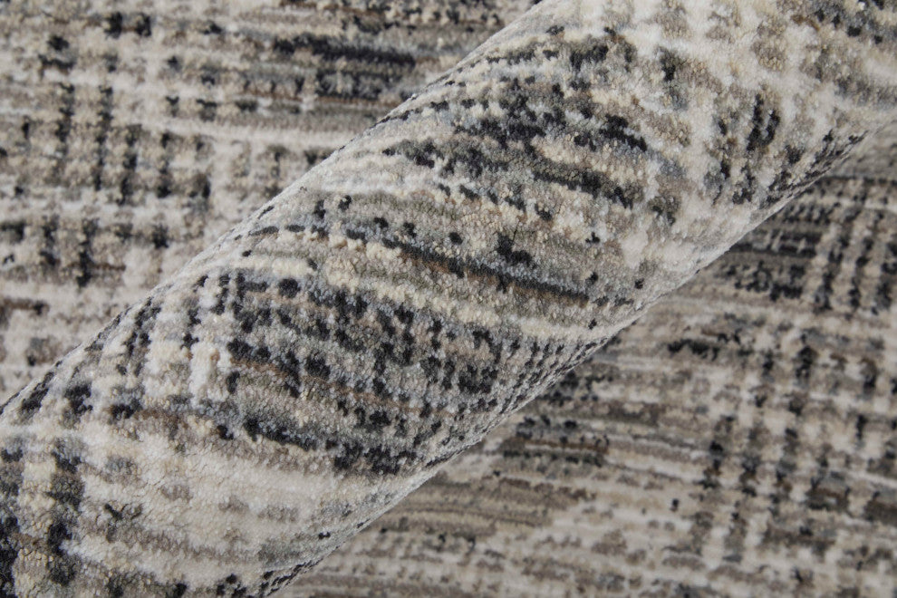 Maxin R39NY Modern/Industrial/Bohemian & Eclectic Runner, Gray/Ivory, 2'6"x7'3"
