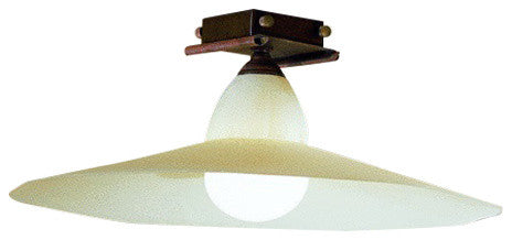Country Line 1841 Ceiling Mount, Graphite And Silver, Satin White and Brick Red