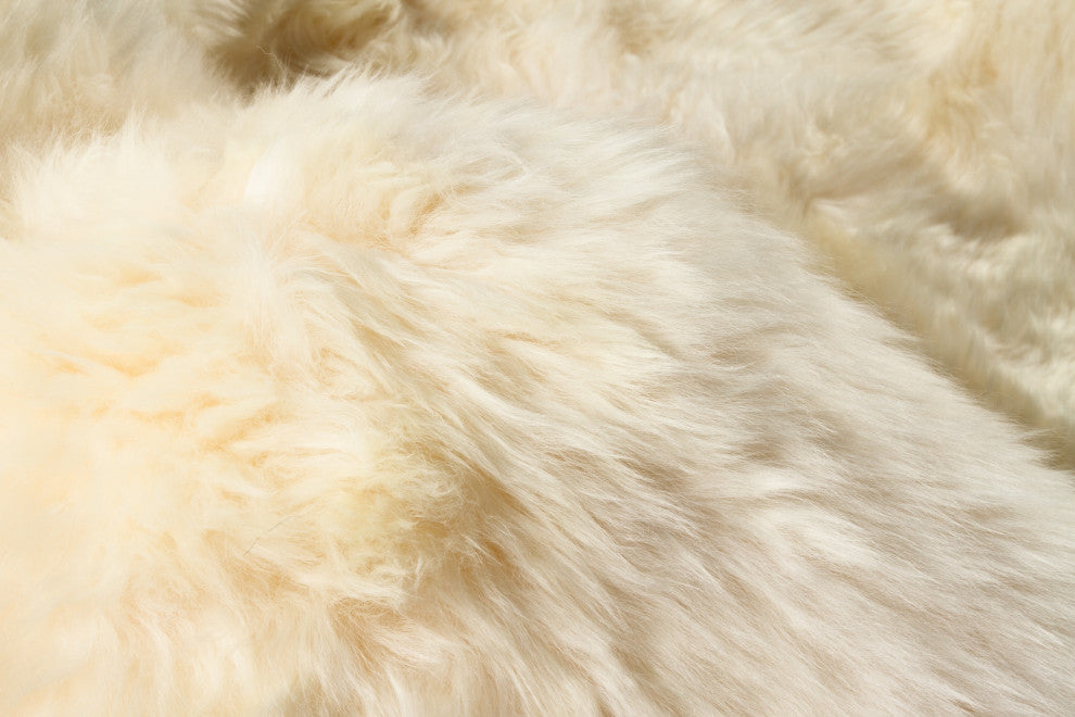 100% New Zealand Sheepskin Six Rug, Gold, 5'x6'