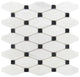 Carrara Octave Polished Mosaic Tile, 12"x12", Set of 50