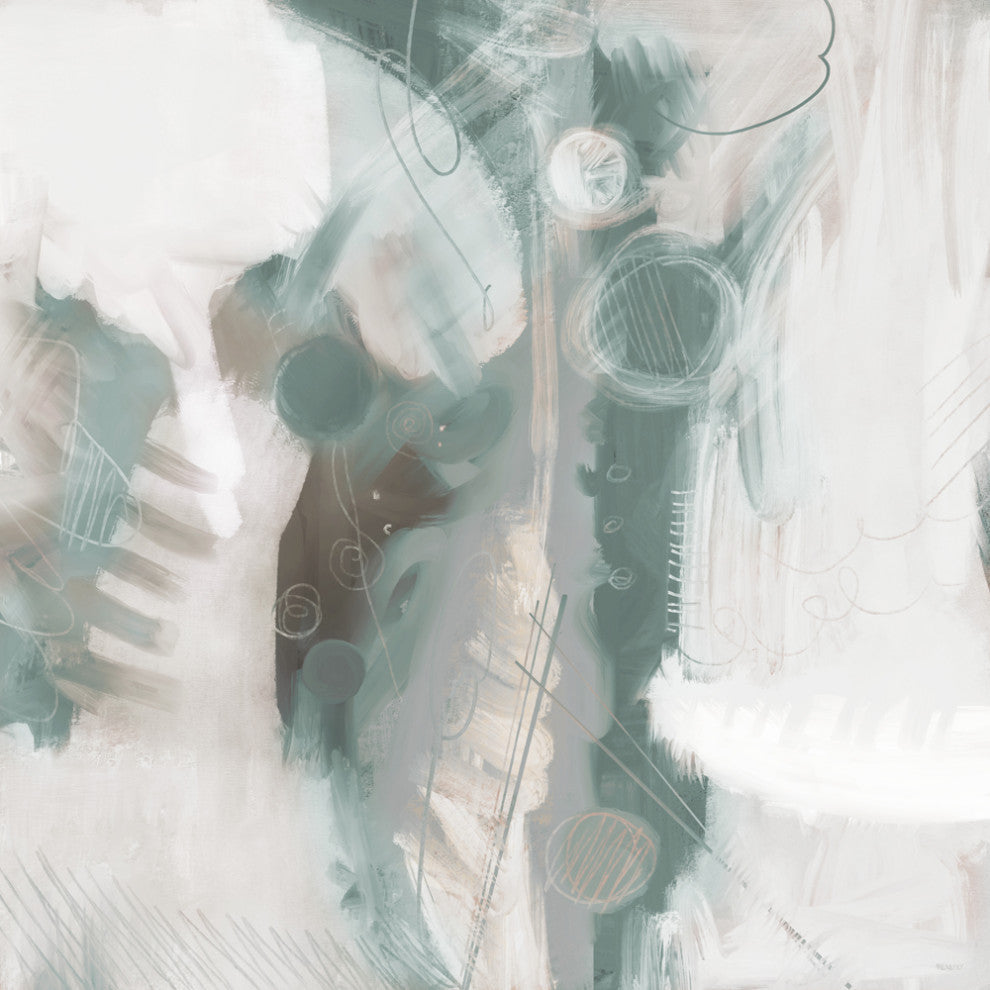 Down the River Abstract I - 84 x 84 by Dan Meneely