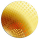 Golden Fractal Abstract Pattern, Abstract Disc Metal Wall Art, 11"