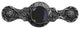 Victorian Jewel Pull Antique Pewter/Onyx