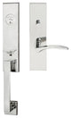 Crest Lever, Mortise Entry Handleset, Polished Stainless Steel, Left Hand Revers